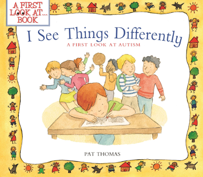 Image of children's illustrated book cover featuring a child writing at a desk and looking closely at their work.